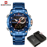 Relogio  montre hommes militaire Sport bracelet acier double affichage