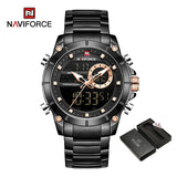 Relogio  montre hommes militaire Sport bracelet acier double affichage